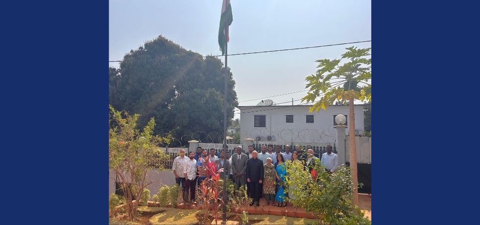 Celebration of Independence Day at Embassy of India, Sao Tome on 15 August 2025